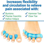 VIVEsole Toe Separators for Men & Women Medium (2 Pairs) - Silicone Gel Spreaders - Therapeutic Spa Stretchers for Plantar Fasciitis, Bunions, Overlapping Hammer Toe Spacers - Metatarsal Yoga Cushion
