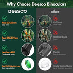 Compact Binoculars for Adults High Powered - Deesoo 20x25 Mini Small Binocular for Kids - Low Light Vision Binoculars for Bird Watching Travel Concert Hunting Hiking