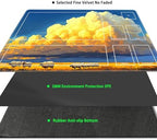 MTG Playmat with Zones Magic Card Playmat Game Mat,TCG & CCG Card Games Mat with Free Storage Bags Size 24 x 14 Inches (with Zones,Cloud)