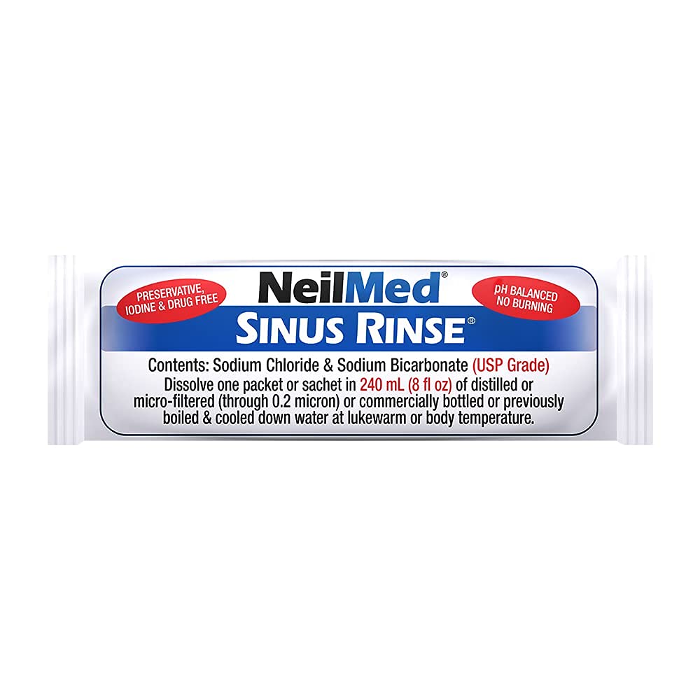 NeilMed HydroPulse Neo. Multi-Speed Electric Pulsating Nasal Sinus Irrigation System with 30 Sinus Rinse Premixed Packets.