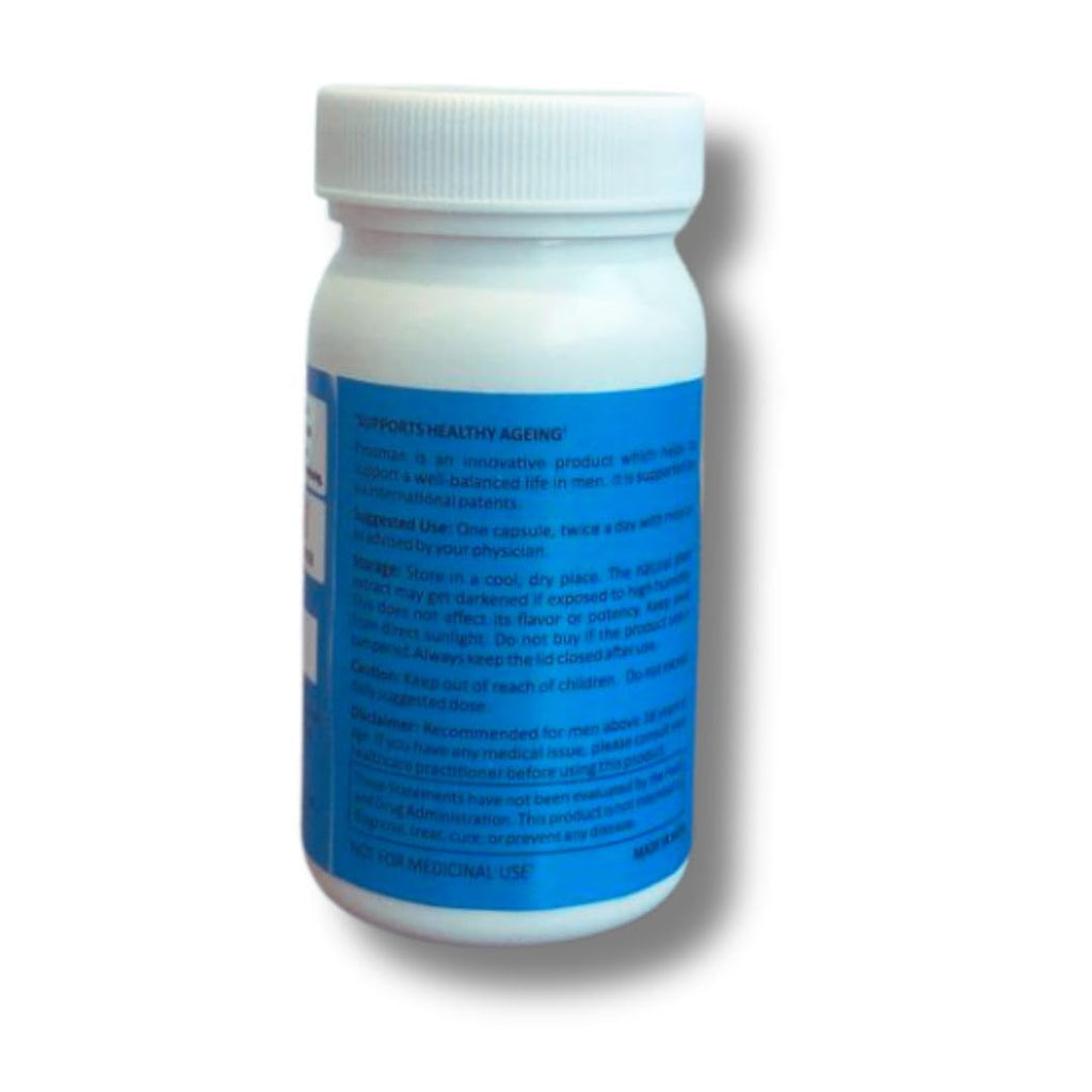 Prosman Supplement - Supports Healthy ageing & Improves Urinary Function | Patented Ingredient | Prunus domestica/pygeum (1Pack- 60 Capsules)