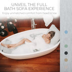 BADESOFA® Luxury Bath-Tub Pillow Set | 3-Piece Bath Pillow Set with Premium Materials & CleanDry+ | Bath Pillows for Head, Neck, & Full Body Comfort | Spa Pillow for Bath- or Hot Tub in Grey