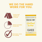 Indian Milk & Honey Original Grass Fed Classic Ghee Butter in Portable Packages, 0.5 oz (Classic Original Pack - 10)