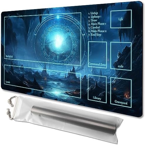 MTG Playmat - Non-Slip Backing Printing, Ideal for Card Game Enthusiasts TCG Playmat (Cave Quest-Deck)