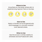 Bushbalm Dark Spot Exfoliating Scrub – Pre-Shave Sugar Scrub for Dark Spots, Hyperpigmentation, Razor Bumps & Dry Skin – Gently Buffs & Soothes Sensitive Skin - Bermuda 236 ml
