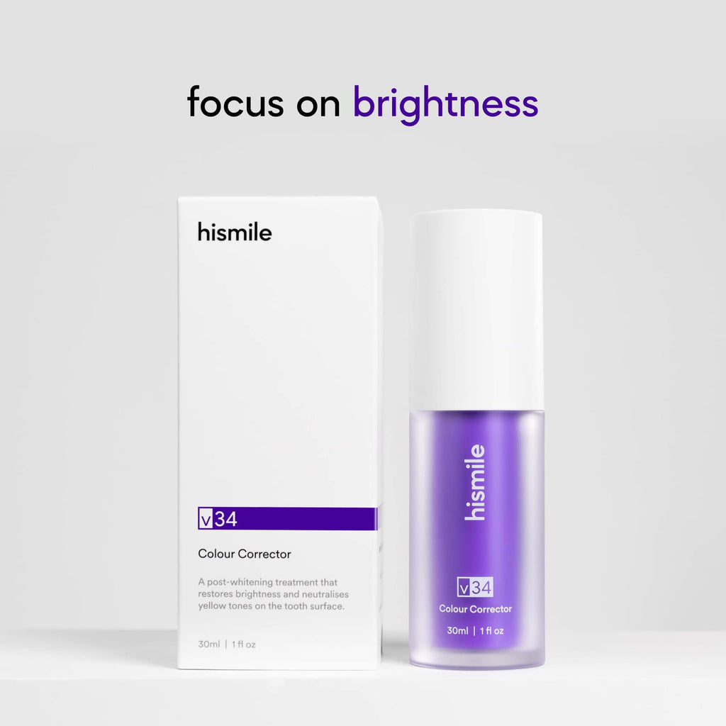 Hismile v34 Colour Corrector, Tooth Stain Removal, Purple Toothpaste, Hismile V34, Tooth Colour Corrector