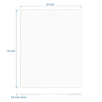 KAITELA Pack of 10 Clear Acrylic Sheets 12" x 16" Cast Plexiglass Panel 1/8" Thick (3mm) Transparent Plastic Board for Signage, Craft, Display Projects, Laser Cutting, Engraving