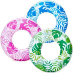 JOYIN 3 Pack Pool Floats, Pool Tube for Kids Swim Rings Inflatable Tubes, Tropical Leaves Floatie Ring Water Toys for Swimming, Summer Beach Party