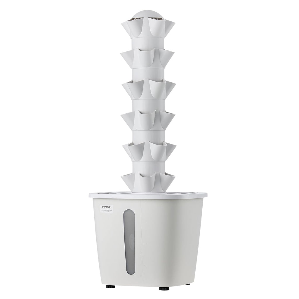 VEVOR Hydroponic Tower, 30 Pods 6 Tiers Hydroponics Growing System Kit with App Control, Vertical Home Garden with 20L Water Tank & Pump, Planter Germination Kit for Indoor Herbs, Fruits, Vegetables