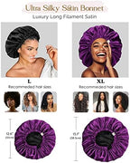 YANIBEST Silk Bonnet Satin Bonnet for Sleeping Women and Men, Adjustable Double Layer Hair Bonnet for Curly Braids Hair