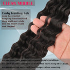 Ocean Wave Crochet Hair For Black Women 24 Inch 8 Packs Deep Wave Curly Braiding Hair Extensions Soft Crul Crochet Hair For Boho Braids(24inch, 8pack, black)…