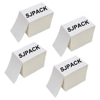 SJPACK 4 x 6 Fanfold Labels, 4000 Thermal Shipping Label for FedEx Shipping Label (4 Stack- 4000 Labels)