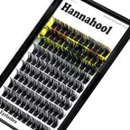 Large Pack Wide Stem Cluster Eyelashes D Curl 10-20mm Available Handmade D Curl Wide Stem Individual False Eyelashes 5D Volume DIY Eye Lashes Extensions Beauty Tools (12mm)