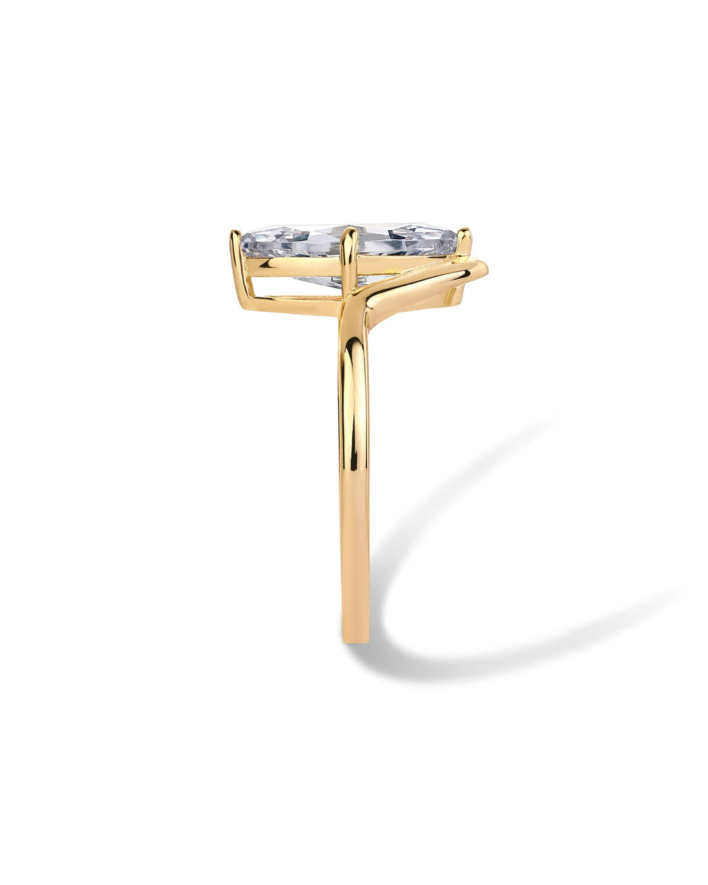 PAVOI 14K Yellow Gold Plated 1.5CT Marquise CZ Bridal Wedding Promise