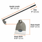 Truper Lane Hoe No. 3, 54-Inch Fiberglass Handle, 8-1/2-Inch x 8-1/2-Inch Forged Head, 2.1 lb Head Weight, Agricultural & Garden Soil Preparation Tool (Model AL-3M / 10621)