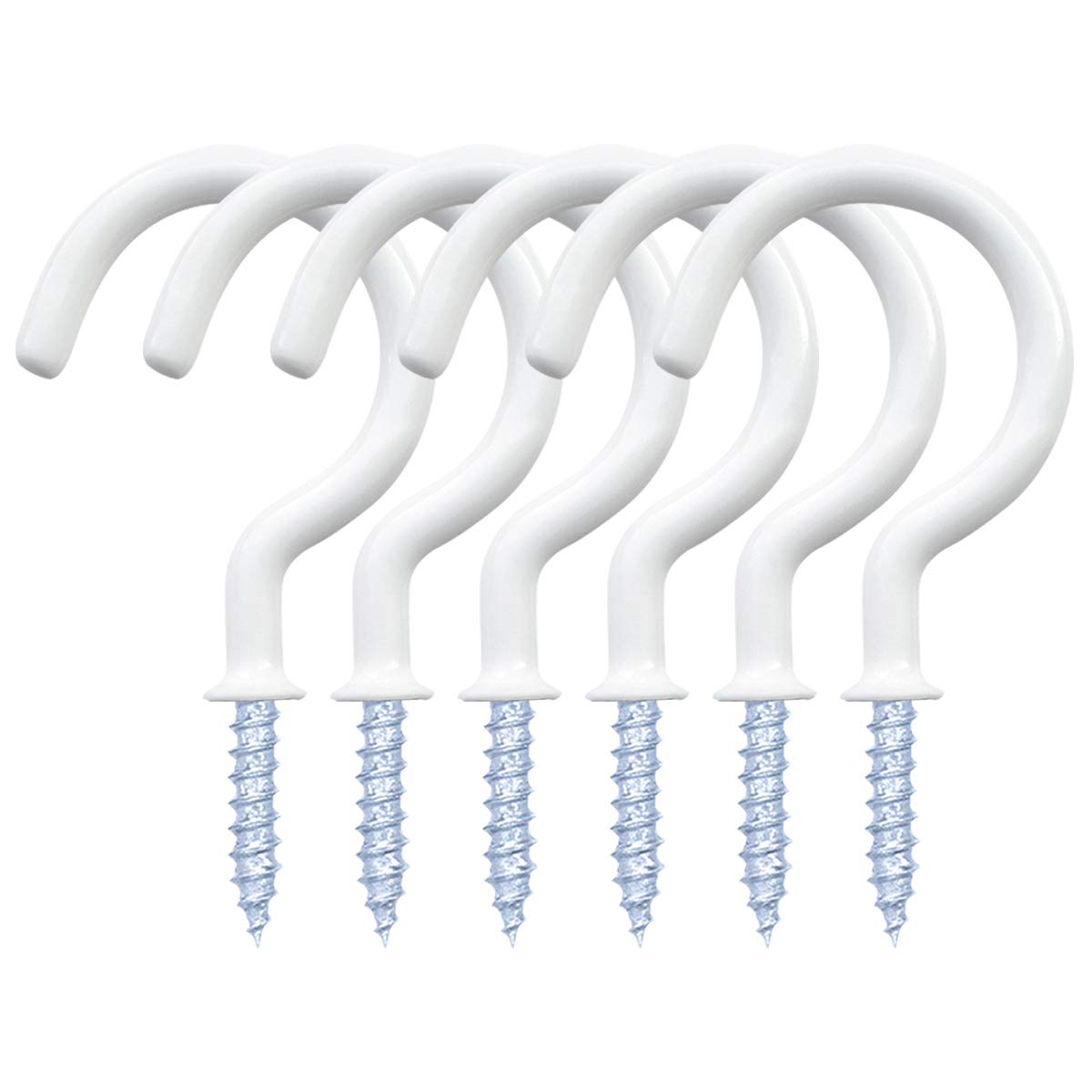 yuntop 12 Pack Vinyl Coated Ceiling Hooks,Screw-in Mug Hooks