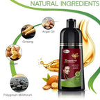 Natural Hair Dye Shampoo 3 IN 1, Hair Color for Gray Hair Coverage, Hair Coloring Shampoo for Women, Color Shampoo Beard Dye for Men, Vegan Ammonia Free Hair Shampoo (BURGUNDY RED)