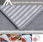 COSY HOMEER Soft Stair Treads 15pcs Non-Slip Carpet Mat 28inX9in Indoor Stair Runners for Wooden Steps,Stair Rugs for Kids and Dogs, 100% Polyester TPE Backing Grey,Square