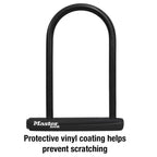 Master Lock Black Bike Lock with Key, Standard Size U-Lock for Bicycles and Other Outdoor Equipment, Anti-Theft Lock for Bikes, 8320D