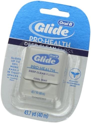 Oral-B Glide Pro-Health Deep Clean Cool Mint Flavor Floss 40 M (Pack of 6)