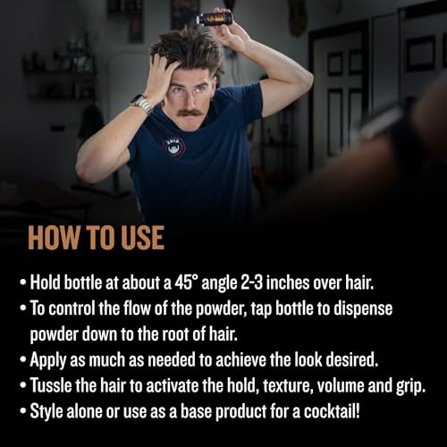 GIBS Grooming Styling Texture Powder - For Men and Women - Volumizing - High Hold - Matte Finish - Easy to Apply - 1oz (30g)