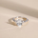 EAMTI 925 Sterling Silver Engagement Rings for Women Oval Cutn Size 6.5