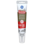 GE Advanced Silicone Caulk for Kitchen & Bathroom, White, 2.8 fl oz Tube, 1 Pack - 100% Waterproof Silicone Sealant, 5X Stronger Adhesion, Shrink & Crack Proof
