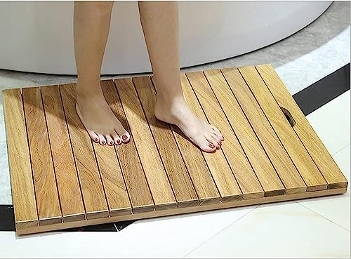 Wooden Mat,Non-Slip Mat for Bathroom,Outdoor Shower Bath Mat for Bathroom,Bamboo Bath Mat for Shower (Size : 30x70cm/12x28in)