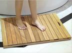 Wooden Mat,Non-Slip Mat for Bathroom,Outdoor Shower Bath Mat for Bathroom,Bamboo Bath Mat for Shower (Size : 30x70cm/12x28in)