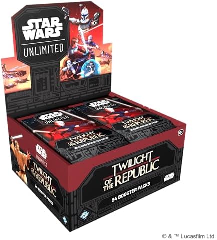 Asmodee Star Wars: Unlimited TCG Twilight of The Republic Booster Display (Set of 24 Booster Packs) - Trading Card Game for Kids & Adults, Ages 12+, 2+ Players, 20 Min Playtime