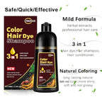 Instant Dark Wine Red Hair Color Shampoo for Gray Hair 500ml,Herbal Red Hair Dye Shampoo 3 in 1 for Women Men,100% Gray Hair Coverage, Long Lasting Red Shampoo Colors in Minutes