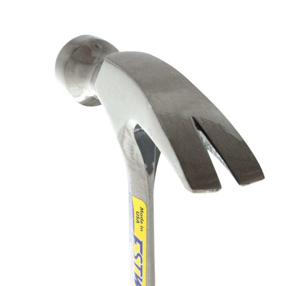ESTWING Hammer - 12 oz USA Made Straight Rip Claw Hammer with Smooth Face & Shock Reduction Grip - E3-12S