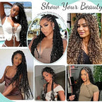 Human Braiding Hair for Boho Braids Natrual Black Deep Wave Bulk Boho Braids Human Hair for Boho Knotless Braids Curly Bohemian Boho Hair for Braiding 160g 2 Bundles No Weft (1B 24inch)
