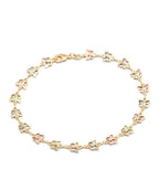 Barzel 18K Gold Plated Multi Color Butterfly Anklet For Women - Made In Brazil (ANK1187)