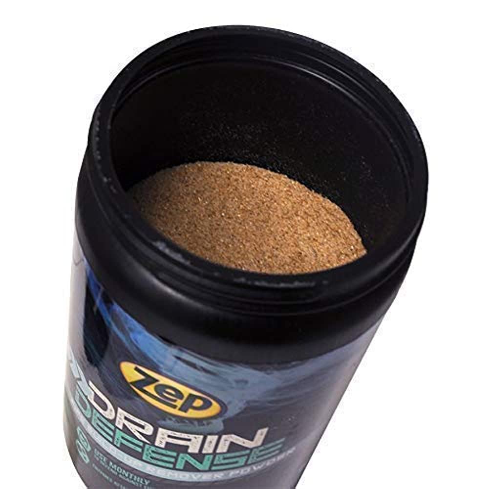 Zep Drain Defense Enzymatic Cleaner Powder - 18 oz (Case of 2) ZDC16 - Safe for Pipes and Septic Systems