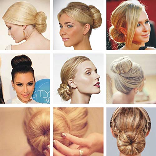 Beauty Small Hair Bun Maker - 2 Pieces Magic Styling Twist Ring Doughnut Chignon for Kids Ballet (Brown)