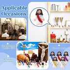 Bememo 50 Pcs Mini Jesus Figures Jesus Loves You Christ Toys Little Christ Figures to Hide and Seek Sunday School Religious Party Favors Gift(Multicolor)