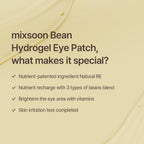 mixsoon Bean Hydrogel Eye Patch 84 g / 2.96 oz. (30 pairs) Korean Glass Skin Care Under Patch Hydrating Radiance Easy Patch fore Korean Glass SKin Care