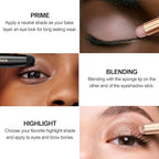 FV Waterproof Eyeshadow Stick Duo,Long-Lasting Cream Eye Shadow Makeup Sets, High Pigmented Eyeshadow Pencil with Matte & Shimmer Finish, Natural Look (Vanila & Champagne)