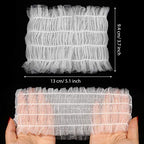 Chuangdi 100 Pieces Disposable Spa Headbands Soft Non-woven Facial Hair Band Elastic Facial Head Wraps Cloth Stretch Skin Care Makeup Sauna Washing Face Supplies for Women(White)