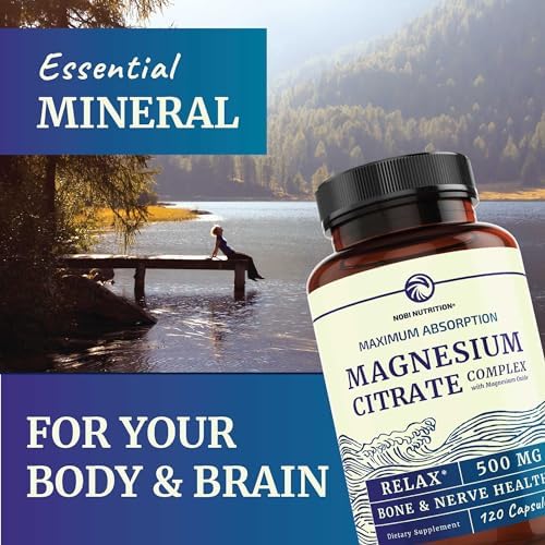 Magnesium Lotion and Magnesium Citrate Supplement | Full Body Magnesium Support for Body and Mind with 8 Fl Oz Topical Magnesium Plus 2 Month Supply Magnesium Complex Pills