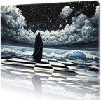 MTG Playmat Magic Card Playmat Game Mat,TCG & CCG Card Games Mat with Free Storage Bags Size 24 x 14 Inches (No with Zones,Death God)