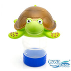 WWD POOL Chlorine Floater, Animal Pool Chlorine Dispenser for Chemical Tablets Fits 3 Inch Tabs Bromine Holder(Turtle)
