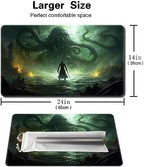 MTG Playmat Size 24x14in Free Storage Bags Non-Slip Backing, Ideal for Card Game Enthusiasts TCG Playmat (Necroslayer-No Deck)