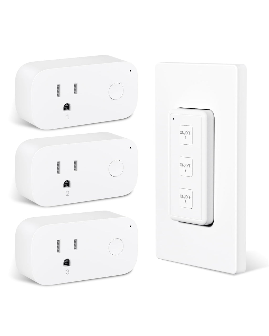 BN-LINK Wireless Remote Control Outlet Switch – 3-Outlet Kit with Magnetic Remote & Wall-Mount Holder, Remote Plugs for Lights & Appliances, Outlet Remote Control Wireless, Up to 100 ft Range