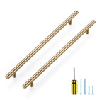 Ravinte 30 Pack Kitchen Cabinet Handles Champagne Bronze 10 Inch Hole Center Stainless Steel Pulls for Dresser Drawer Cupboard Handles with Screwdriver, 12-1/2 Inch Length