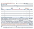Adams Bill of Lading Short Form, 8.5 X 7.5 Inches, 3-part, 50-forms, White (9013)