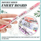 50 Pack Christian Gifts for Women Bulk Bible Verse Scripture Nail Files Floral Emery Boards Christian Religious Party Gifts Employee Appreciation Gifts for Team Staff Coworkers Teachers