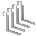 BAKON Over The Door Hanger Folding Clothes Drying Rack, Folding Hanging Coat Rack for Indoor Laundry Room Compact Small Space Foldable Portable Clothing Hanger Hook Collapsible-4 Pack (Gray)