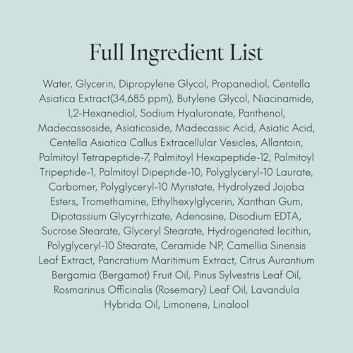 PURITO Centella Serum, Korean Centella, for All Skin Types, Ampoule, Soothing, Calming, Facial Serum for face, Vegan & Cruelty-Free, Korean Skin Care, 60ml 2fl.oz